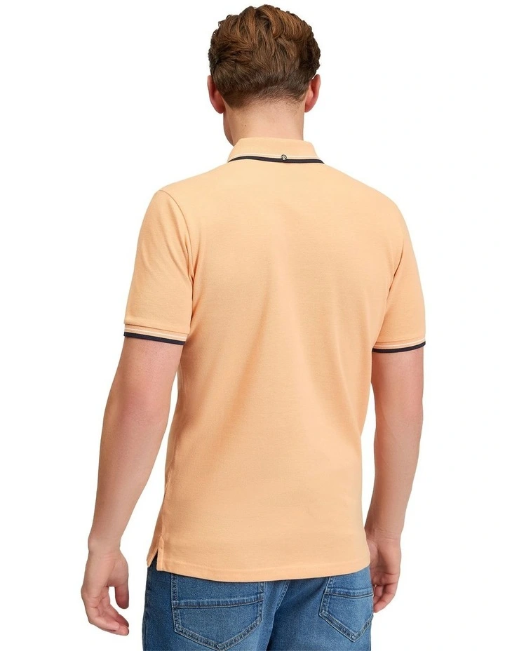 Signature Pique Polo in Coral image 2