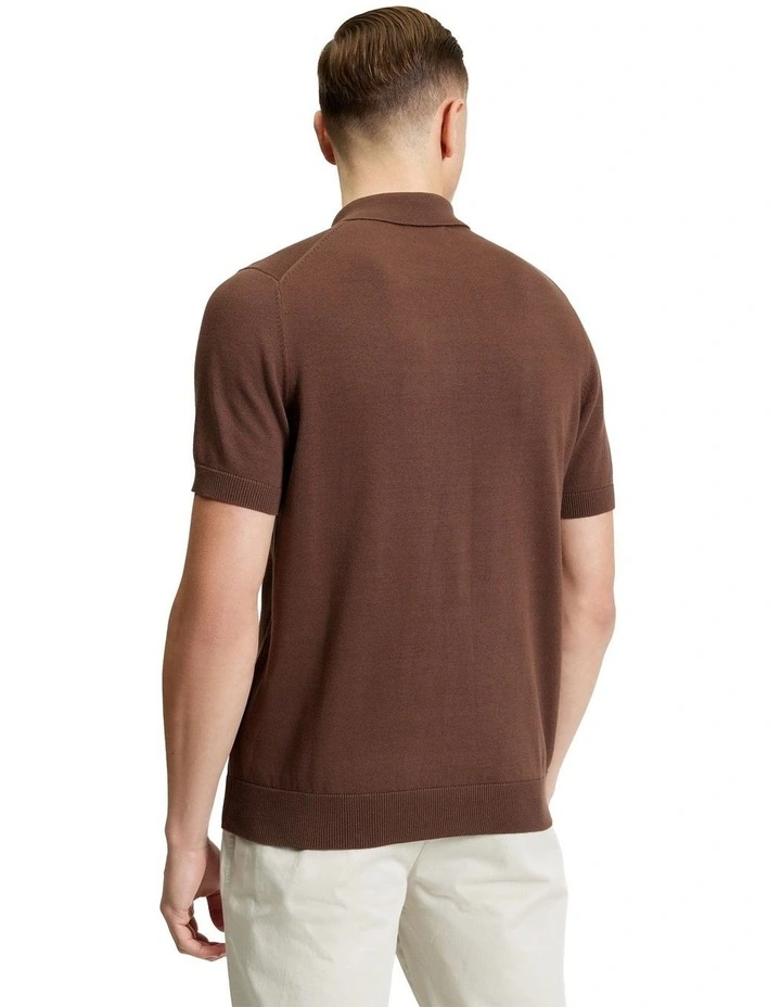 Signature Short Sleeve Polo in Chestnut image 2