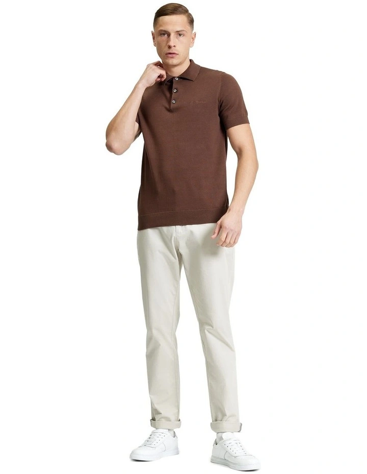 Signature Short Sleeve Polo in Chestnut image 3