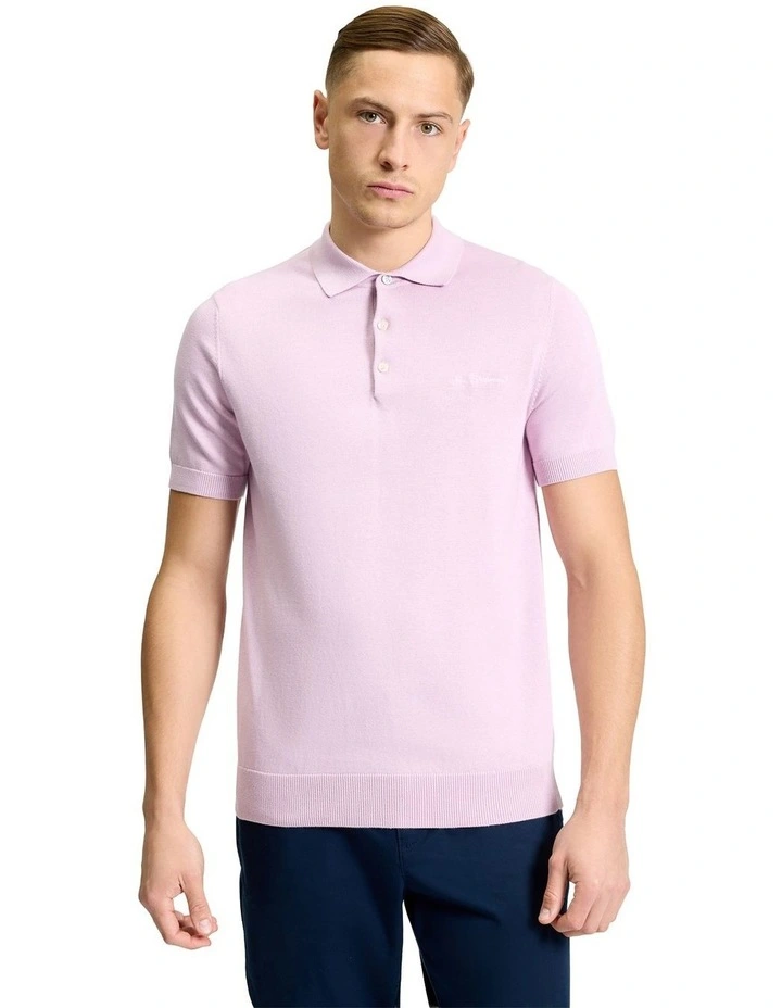 Signature Short Sleeve Polo in Lilac image 1