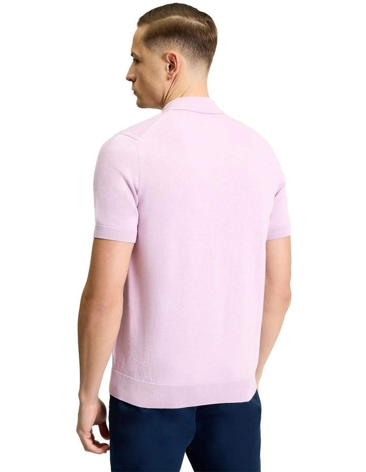 Signature Short Sleeve Polo in Lilac image 2