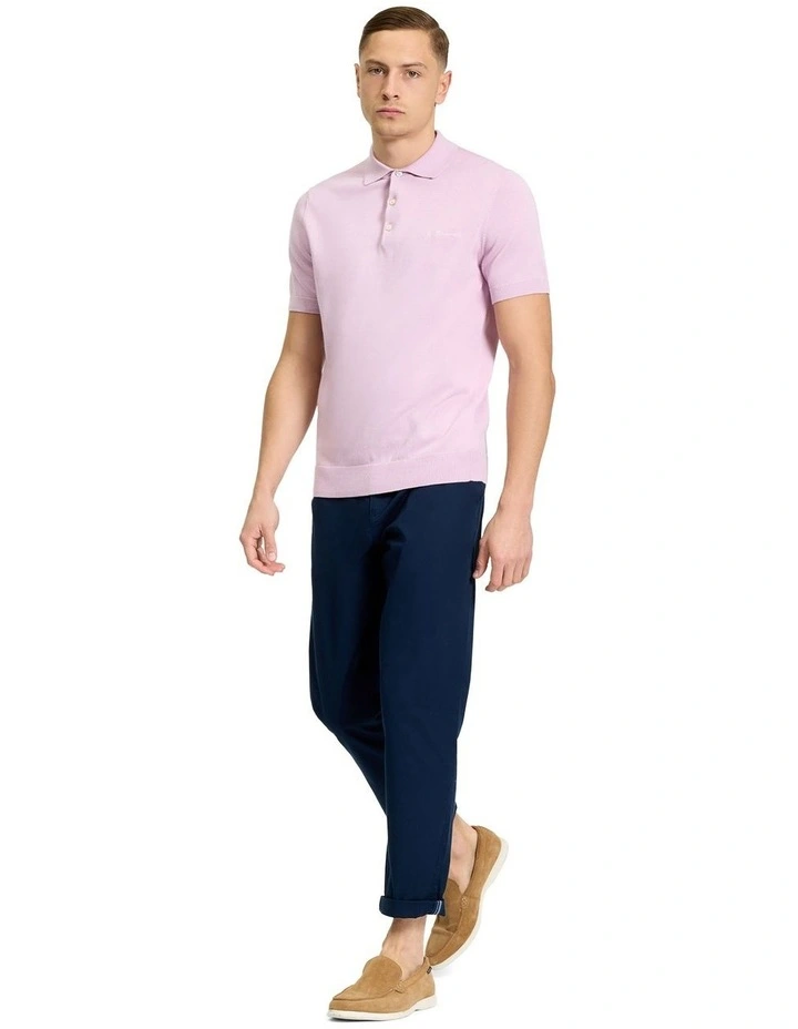 Signature Short Sleeve Polo in Lilac image 3