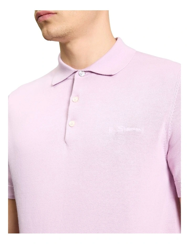 Signature Short Sleeve Polo in Lilac image 4
