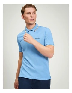 Signature Pique Polo in Lake Blue