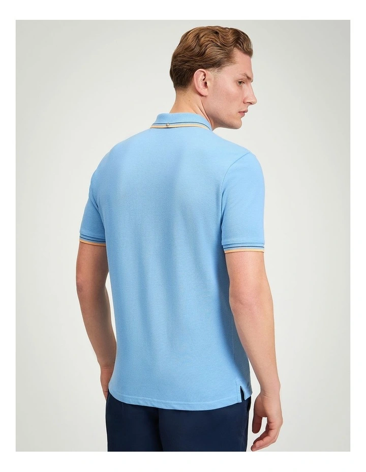 Signature Pique Polo in Lake Blue image 2