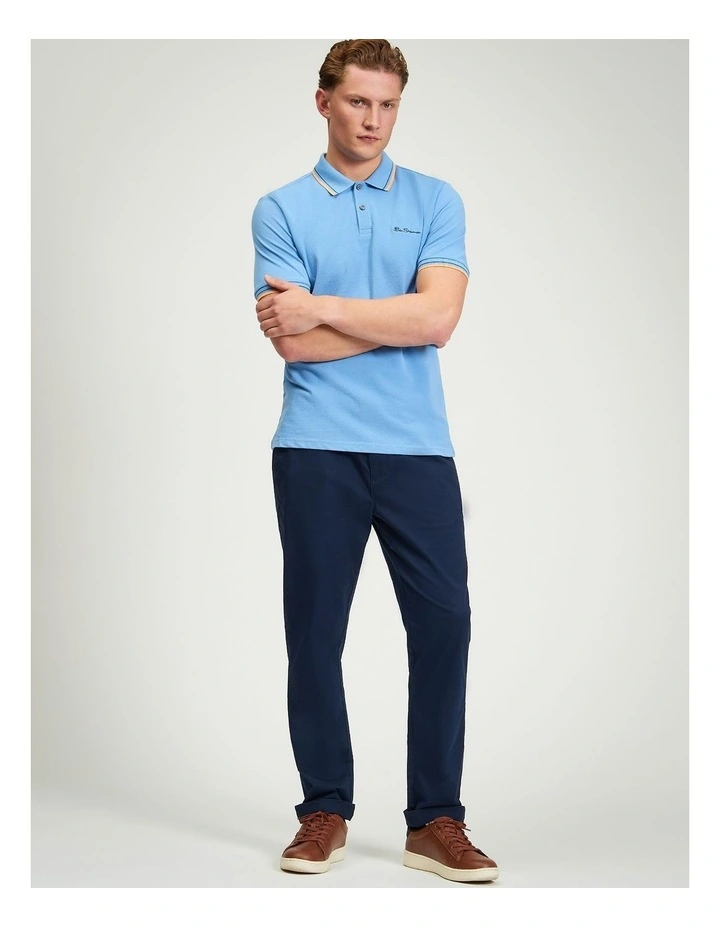 Signature Pique Polo in Lake Blue image 3