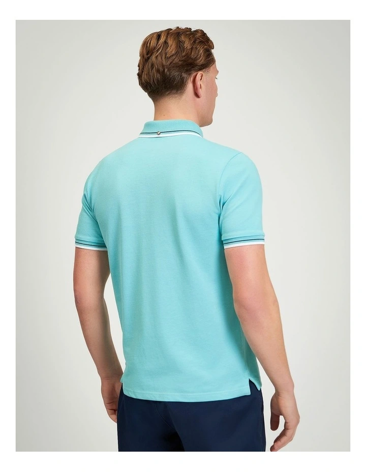 Signature Pique Polo in Turquoise image 2