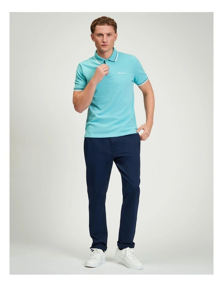 Signature Pique Polo in Turquoise image 3