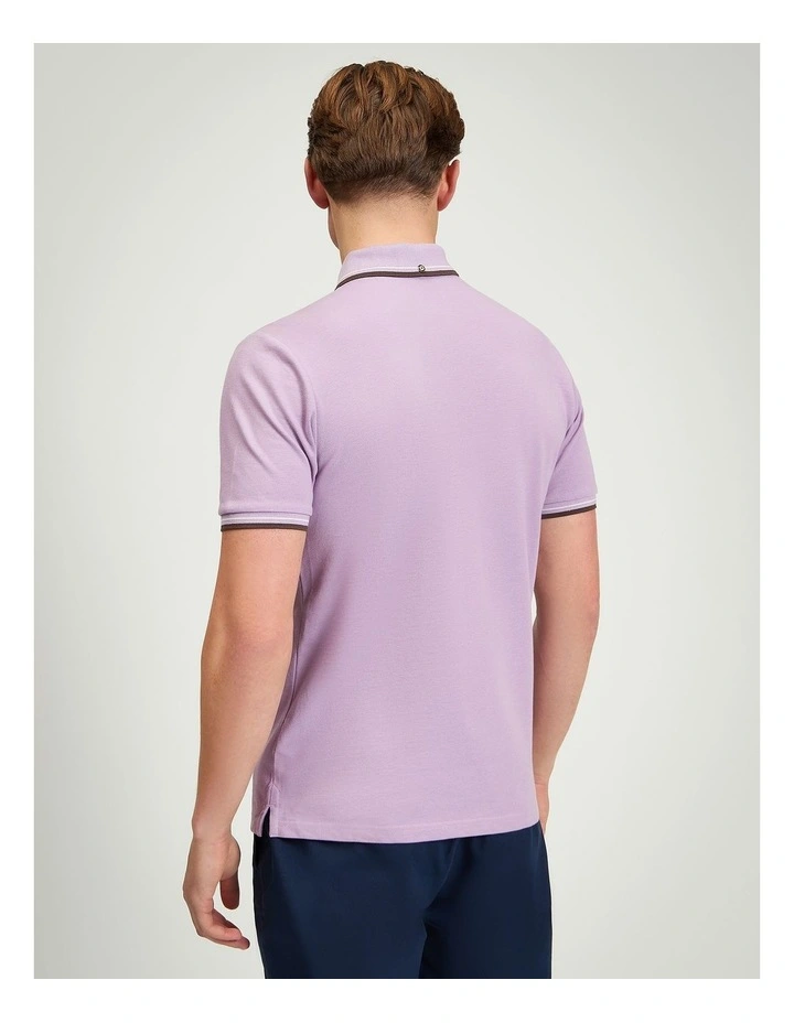 Signature Pique Polo in Purple image 2