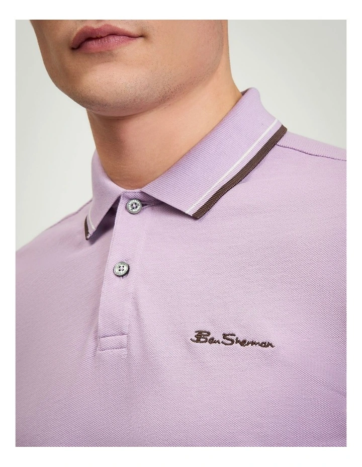 Signature Pique Polo in Purple image 4