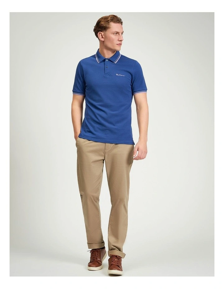 Signature Pique Polo in Blue Ink image 3