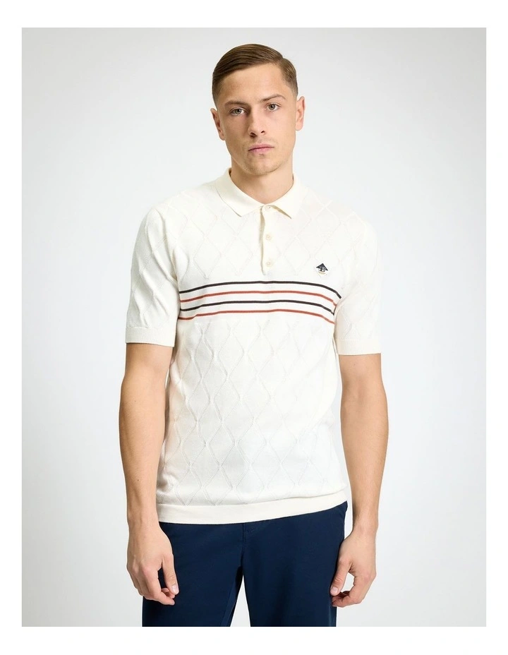 Texture Sport Polo in Ivory image 1