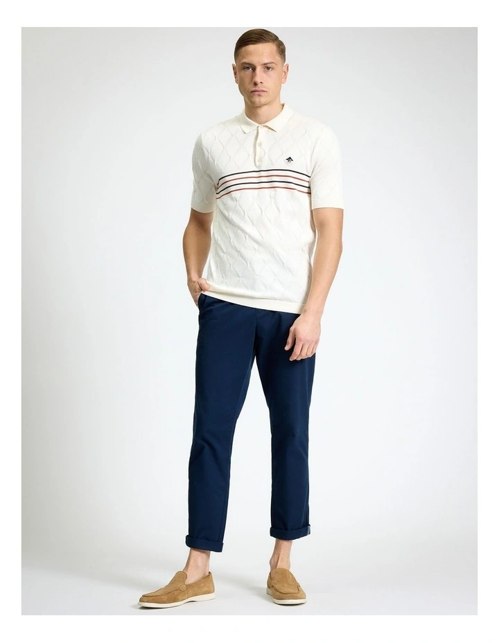Texture Sport Polo in Ivory image 3