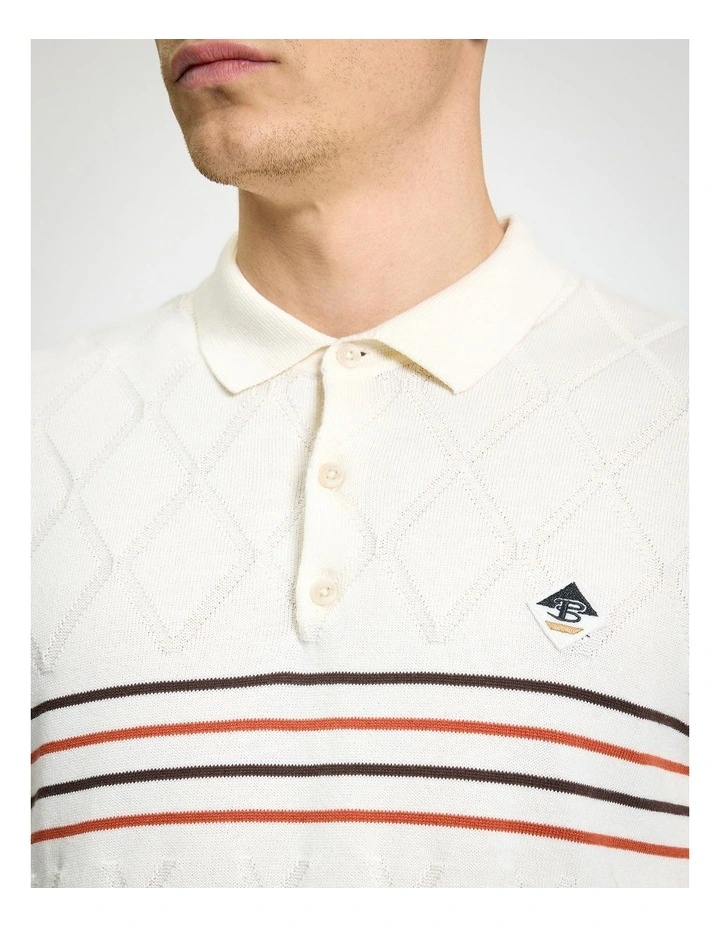 Texture Sport Polo in Ivory image 4
