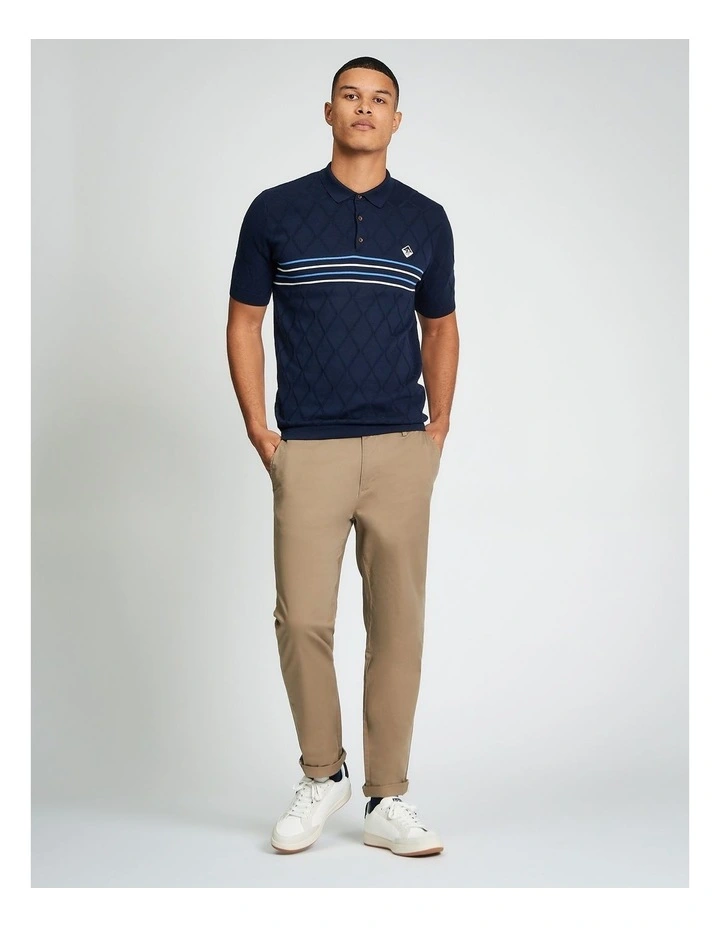 Texture Sport Polo in Dark Navy image 3