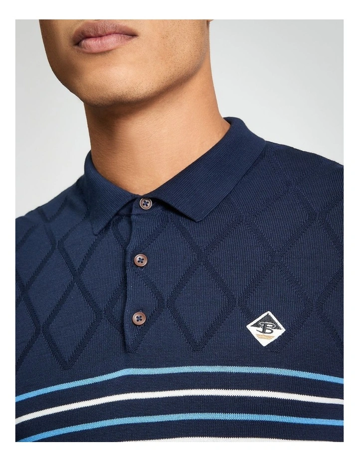 Texture Sport Polo in Dark Navy image 4