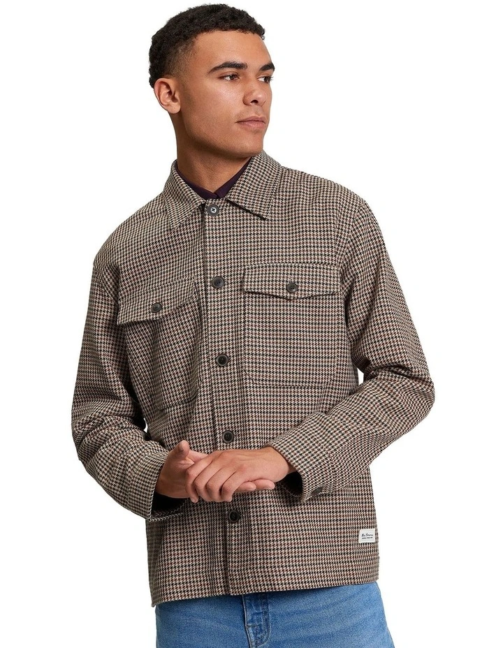 Check Jacket in Light Brown image 1