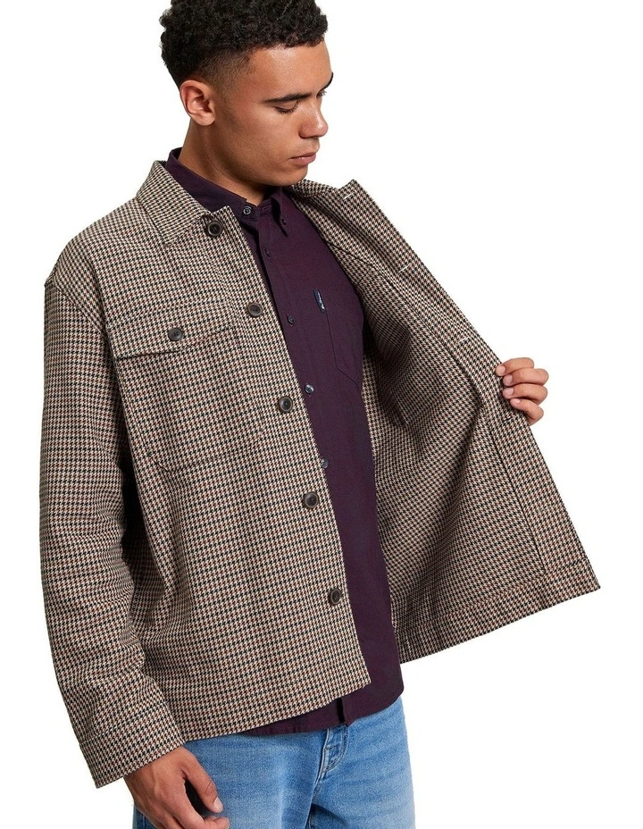 Check Jacket in Light Brown image 4