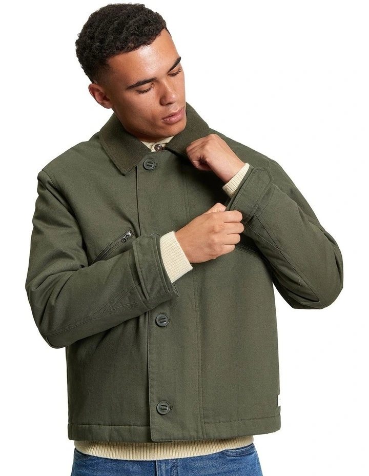 Wadded Flight Jacket in Khaki image 1