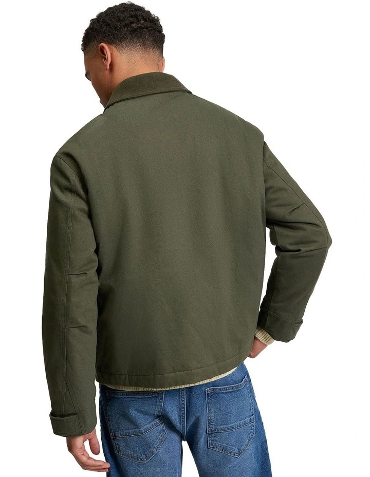 Wadded Flight Jacket in Khaki image 2