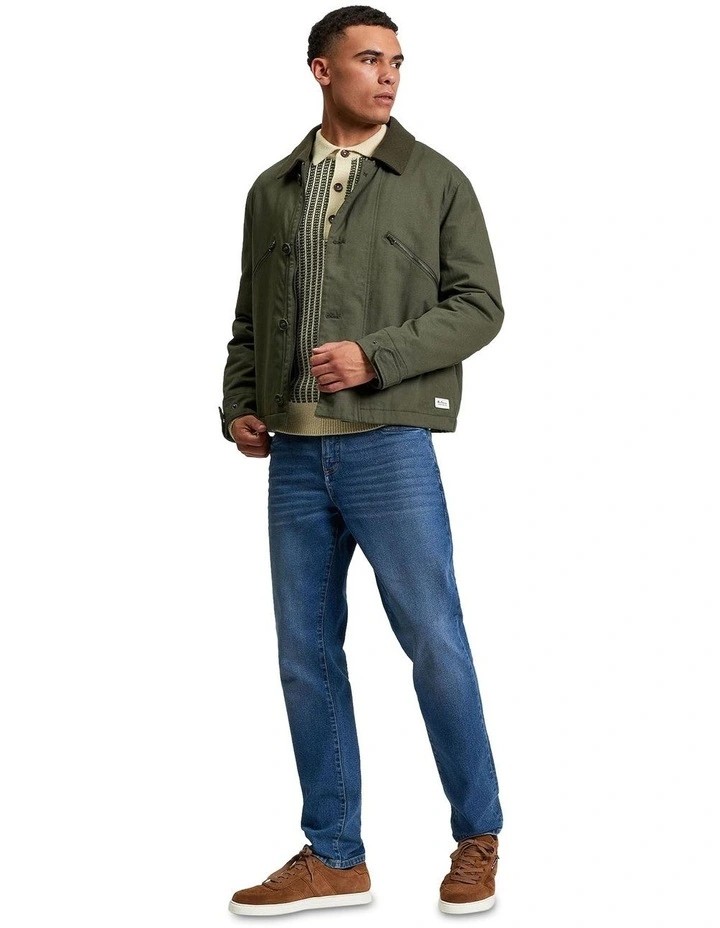 Wadded Flight Jacket in Khaki image 3