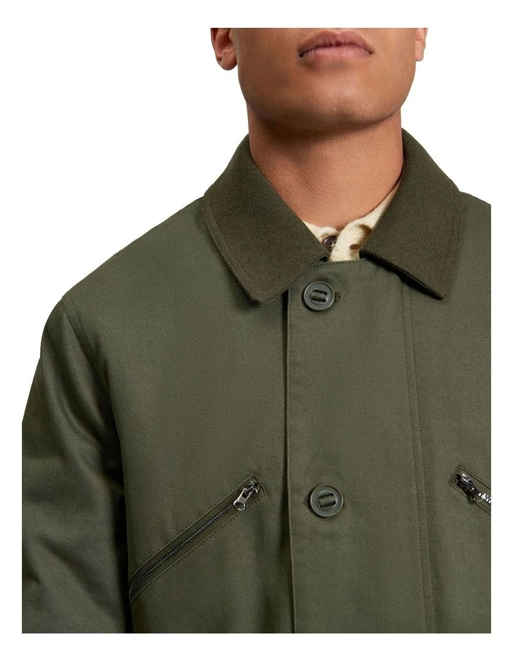 Wadded Flight Jacket in Khaki image 4