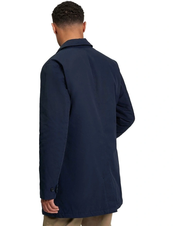 Waxed Car Coat in Dark Navy image 2