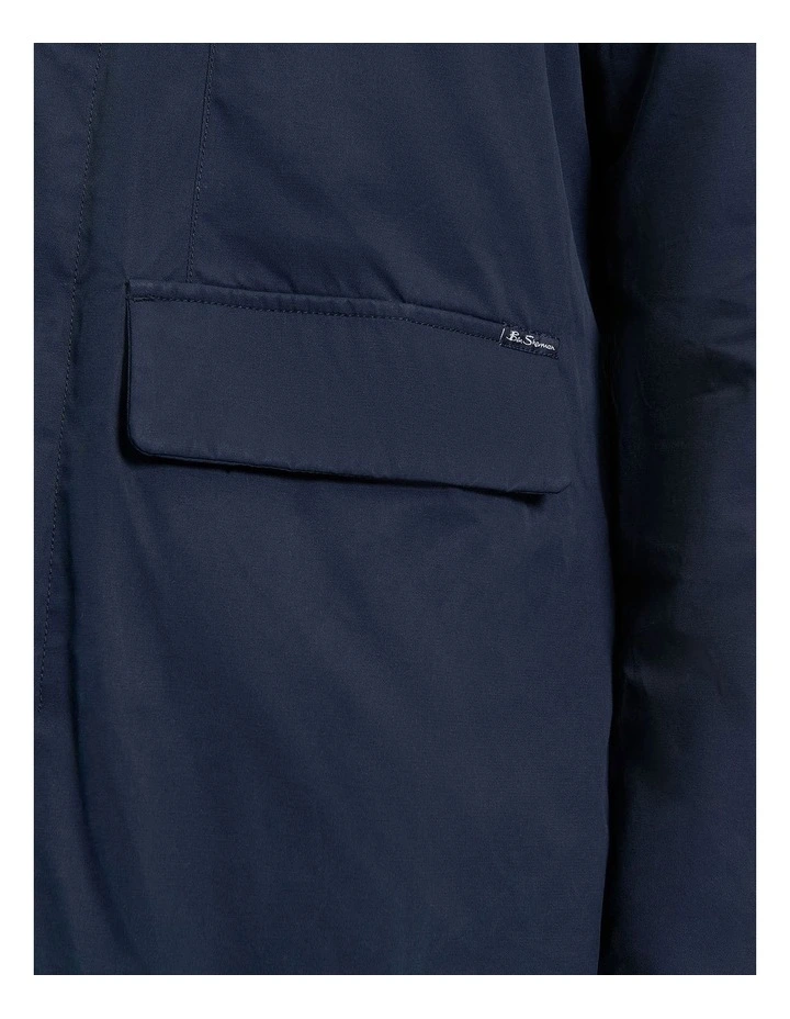 Waxed Car Coat in Dark Navy image 4