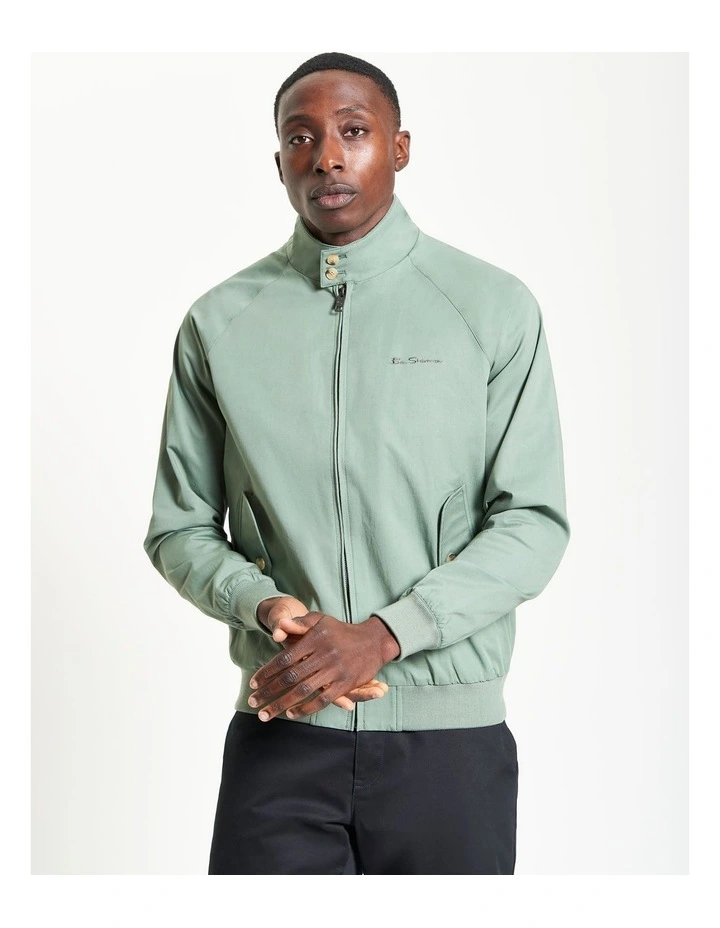 Signature Harrington Jacket in Pale Khaki image 1