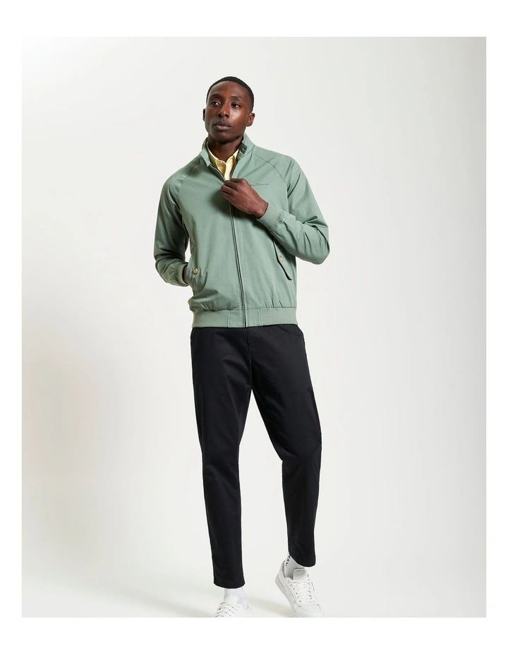 Signature Harrington Jacket in Pale Khaki image 3