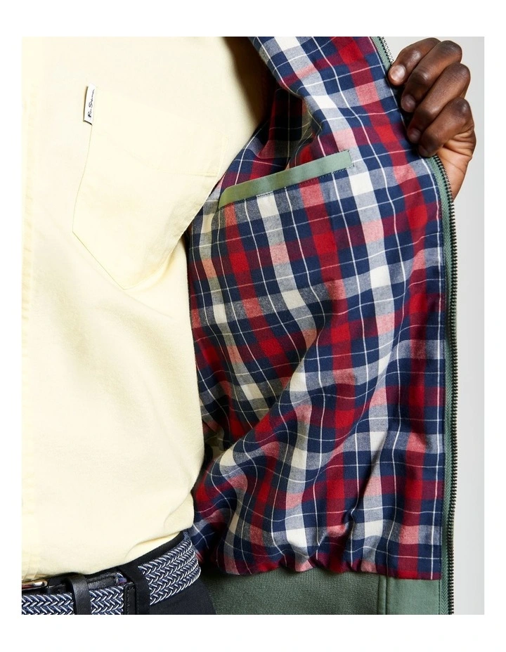 Signature Harrington Jacket in Pale Khaki image 4