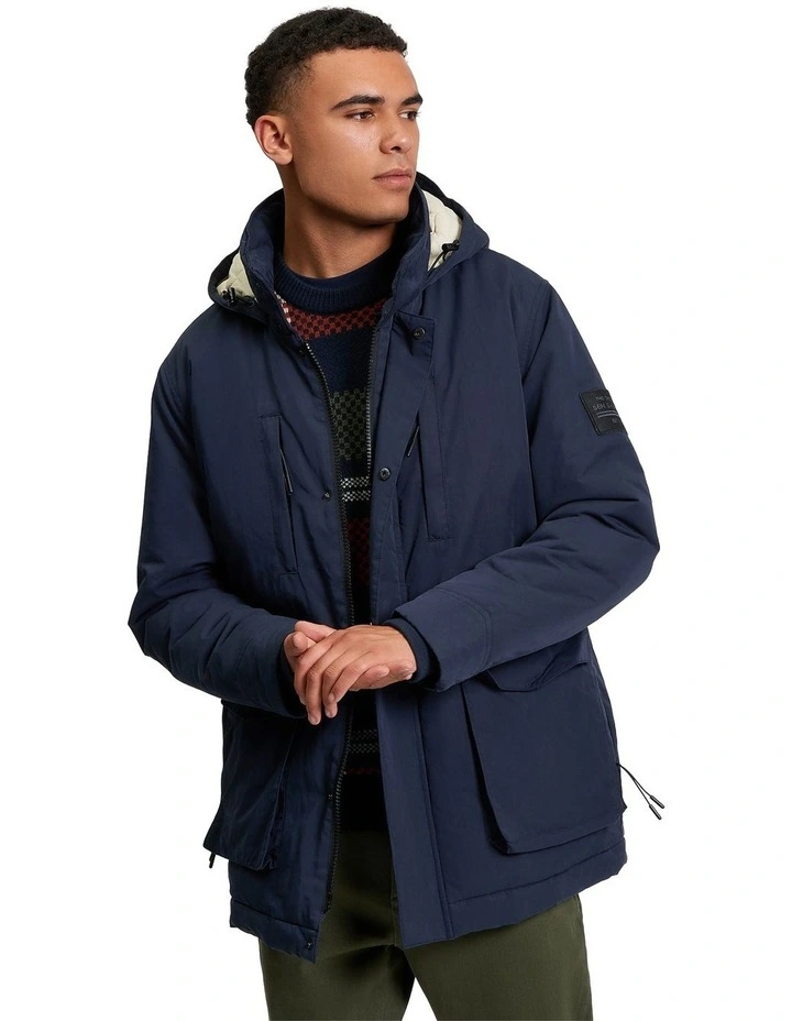 Heavy Parka Jacket in Dark Navy image 1