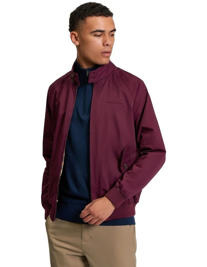 Signature Harrington Jacket in Dark Wine image 1