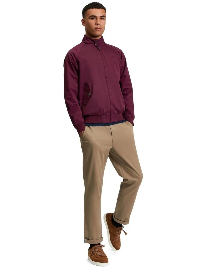 Signature Harrington Jacket in Dark Wine image 2