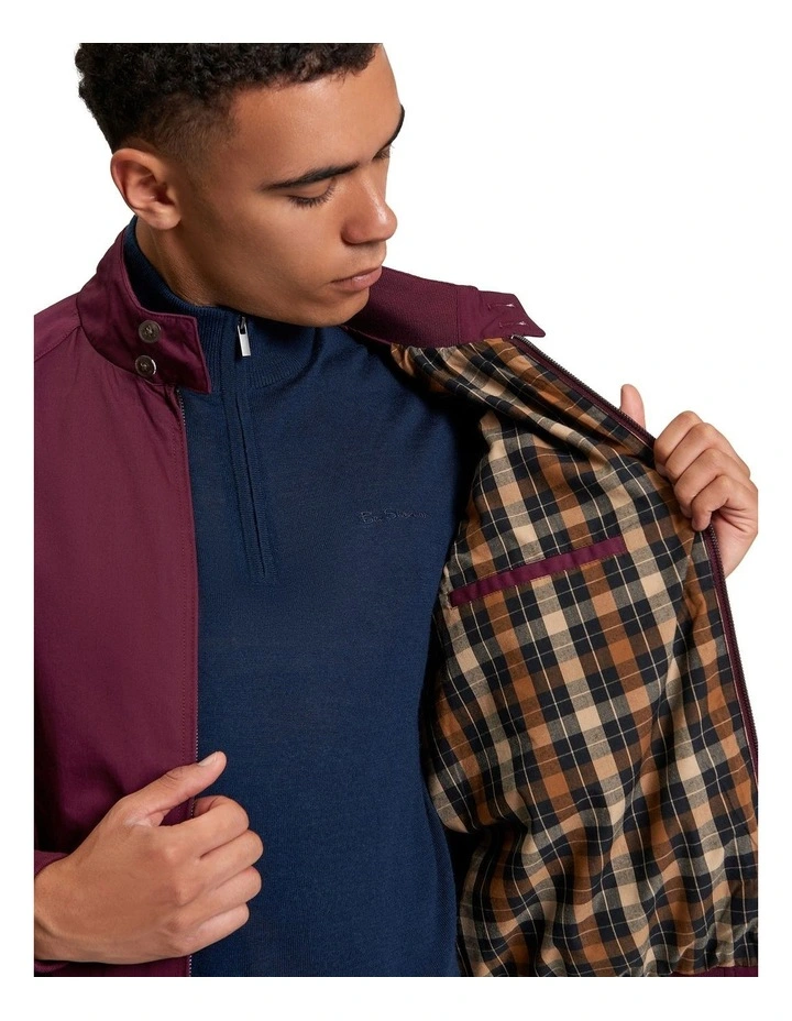 Signature Harrington Jacket in Dark Wine image 4