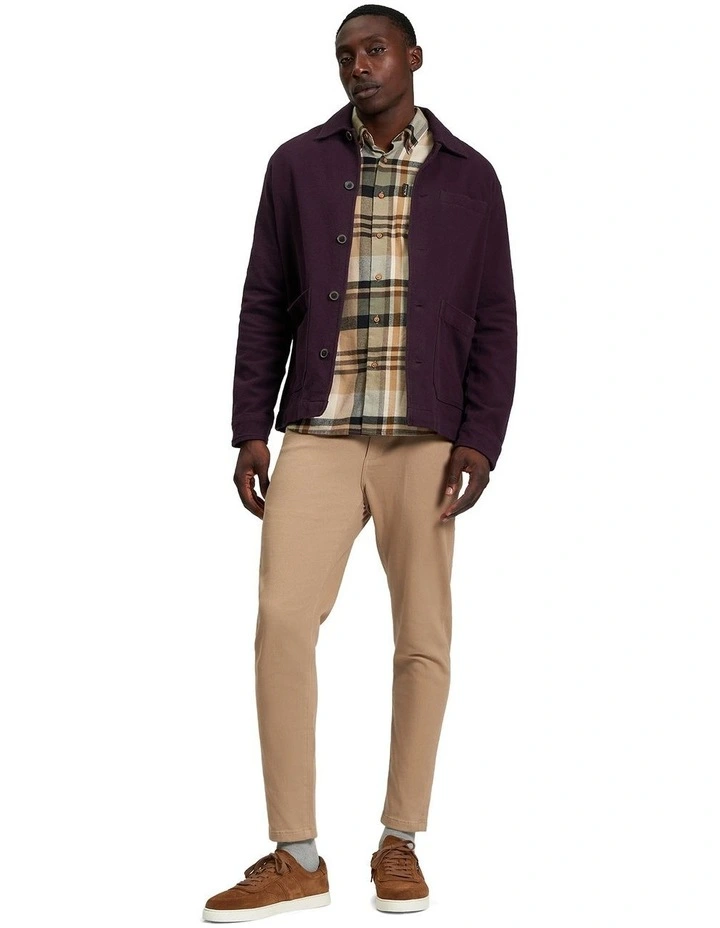 Warm Chore Jacket in Dark Wine image 3