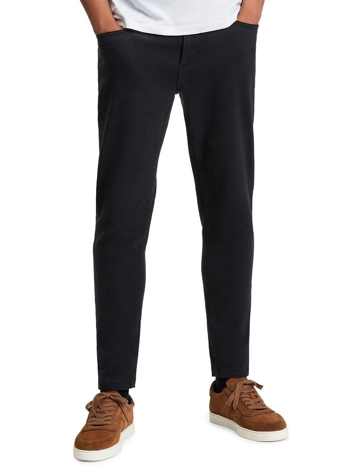 5 Pocket Twill Trouser in Black image 1