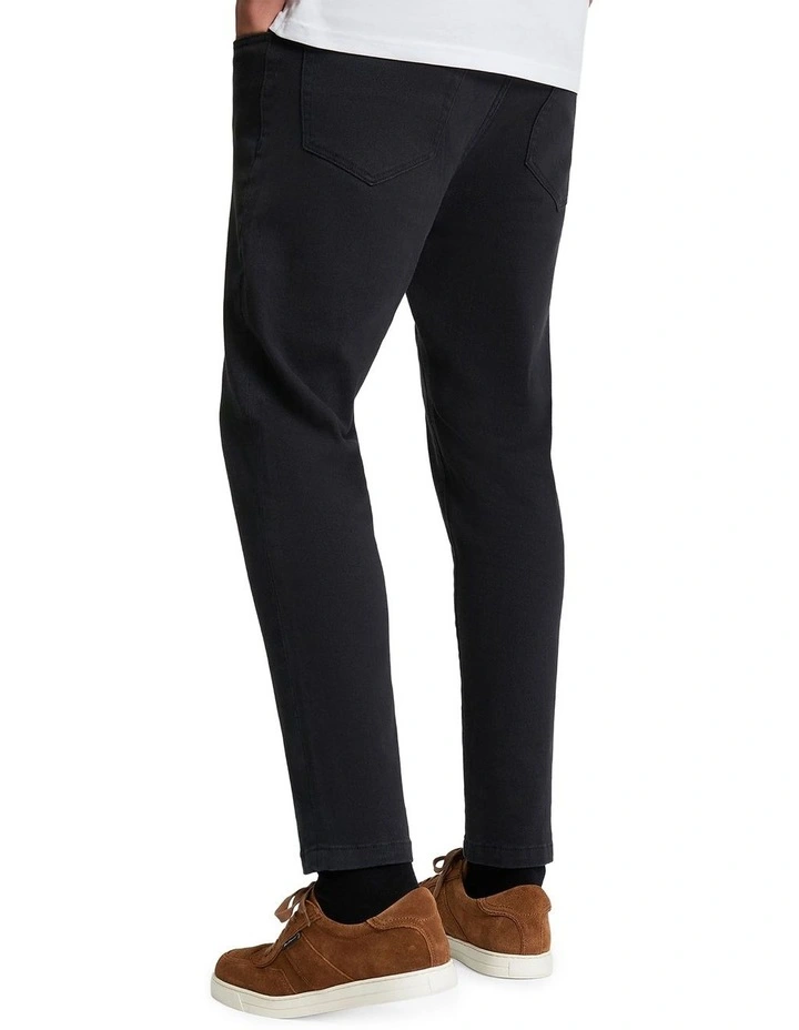 5 Pocket Twill Trouser in Black image 2