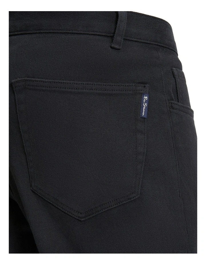 5 Pocket Twill Trouser in Black image 4