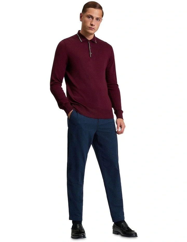 Puppytooth Trouser in Marine image 3