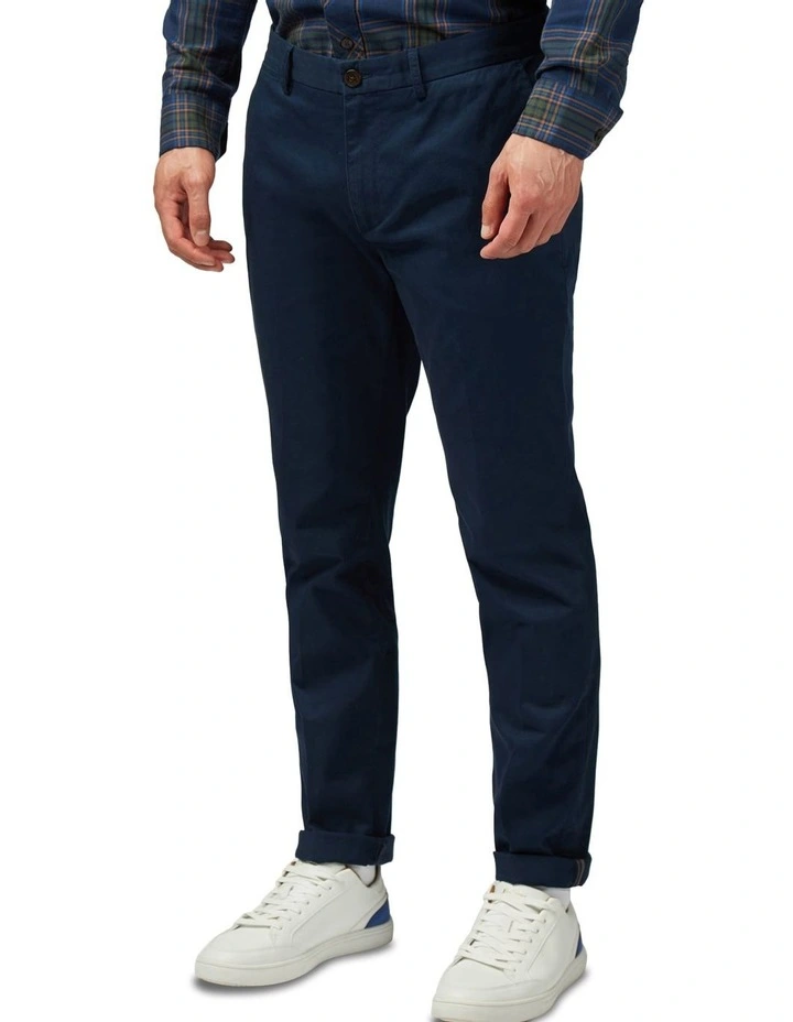 Signature Slim Stretch Chino in Dark Navy image 1