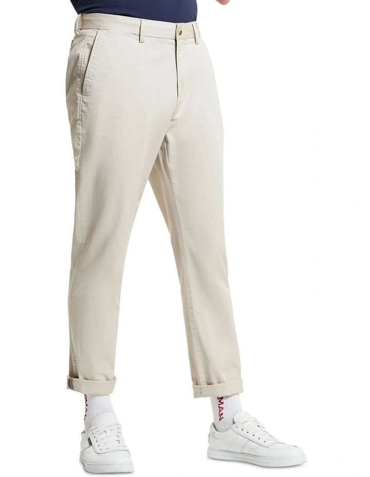 Signature Slim Stretch Chino in Putty image 1