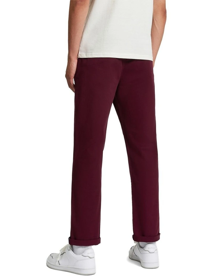 Signature Slim Stretch Chino Pant in Dark Wine image 2