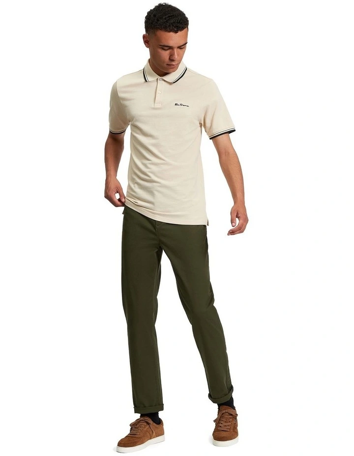 Signature Slim Stretch Chino Pant in Khaki image 3