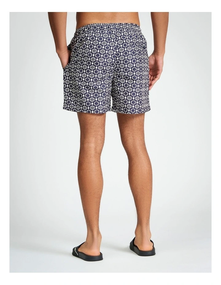 Mono Geo Print Swimshort in Twilight image 2