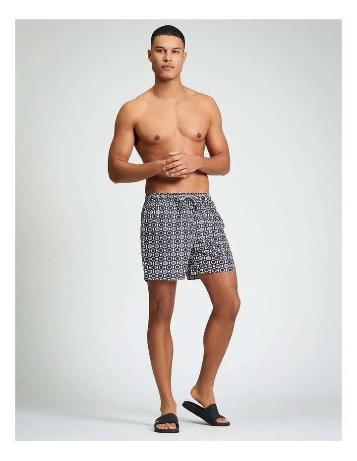 Mono Geo Print Swimshort in Twilight image 3