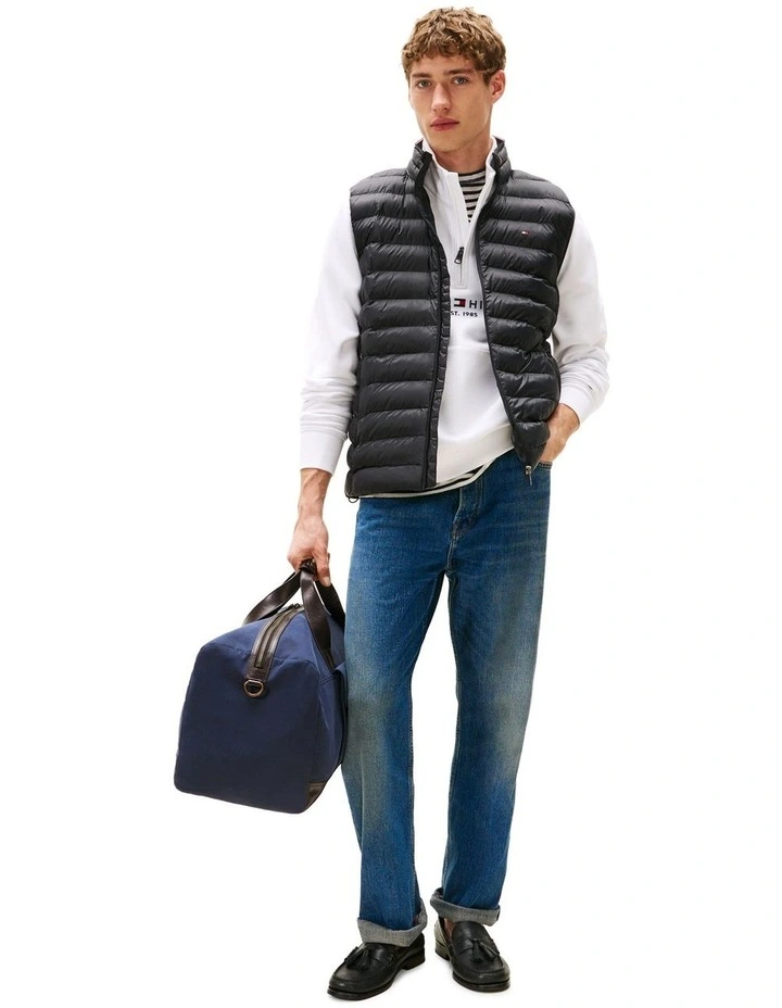 Packable Quilted Vest in Black image 4