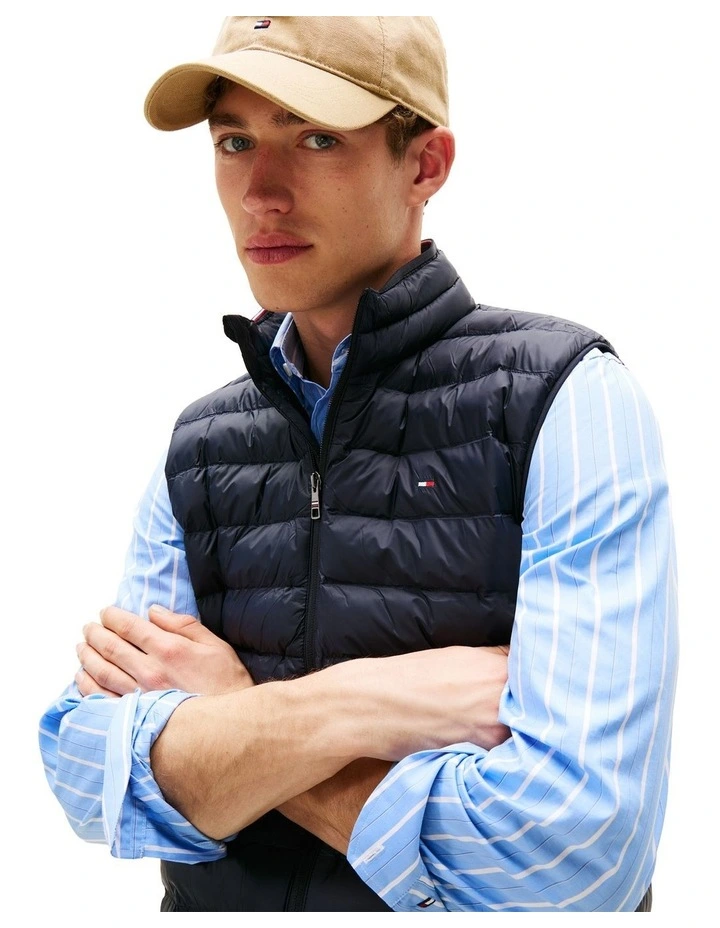 Packable Quilted Vest in Navy image 2