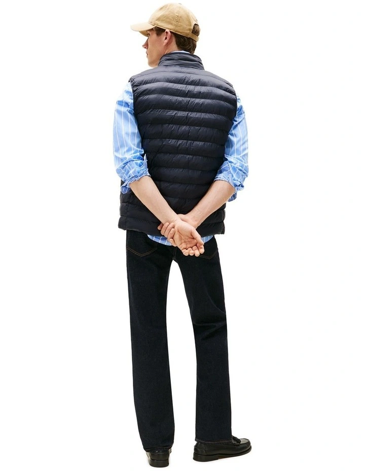 Packable Quilted Vest in Navy image 3