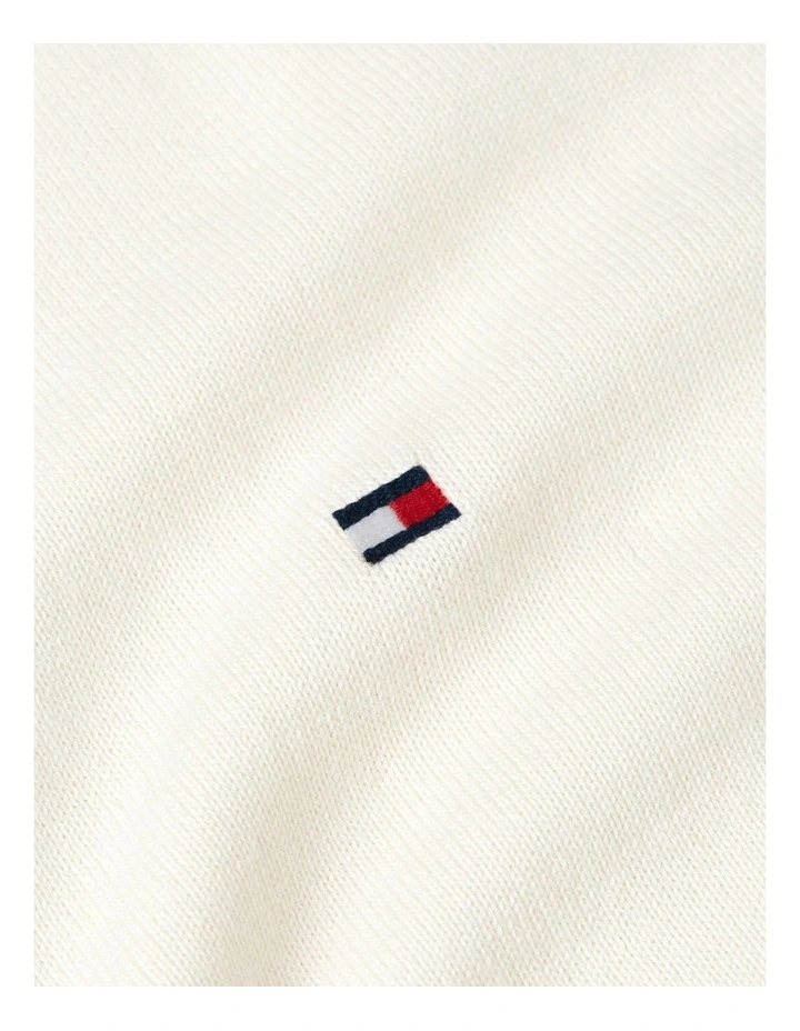 Half-Zip Mock Turtleneck Jumper in Cream image 6